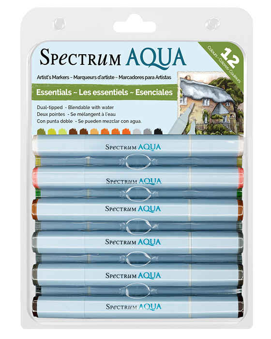 Spectrum Noir Aqua Pens 12pc Set - ESSENTIALS