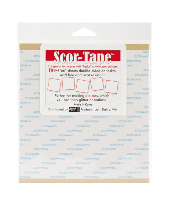 Scor-Tape 6" x 6" Adhesive Sheets (5 per pack)